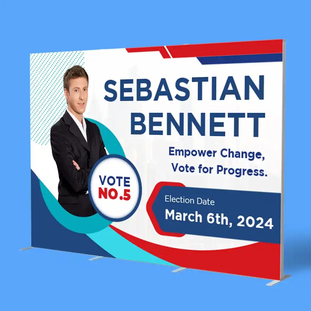Custom Printed 10 ft Political Fabric Backdrop on High Quality Materials 1 Custom Printed 10 ft Political Fabric Backdrop on High Quality Materials 1