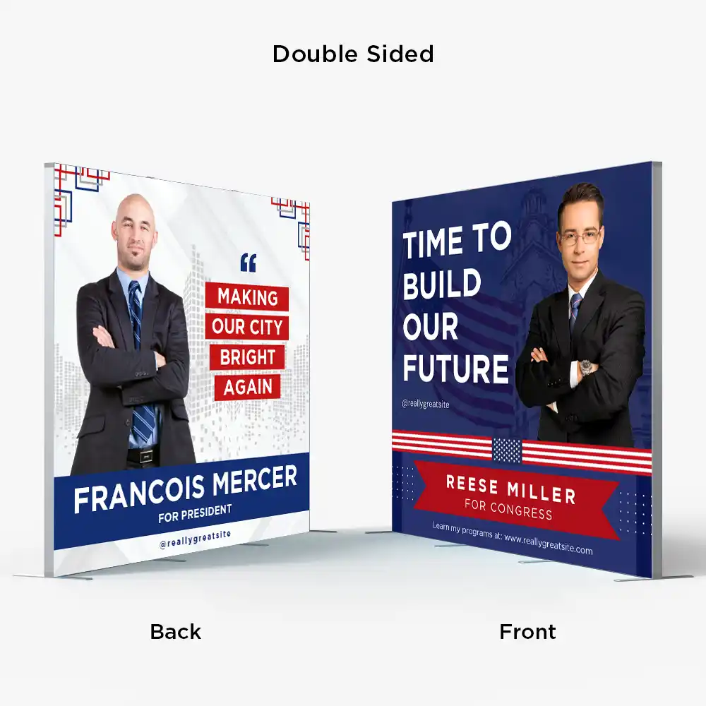 Custom Printed 10 ft Political Fabric Backdrop on High Quality Materials 2 Custom Printed 10 ft Political Fabric Backdrop on High Quality Materials 2