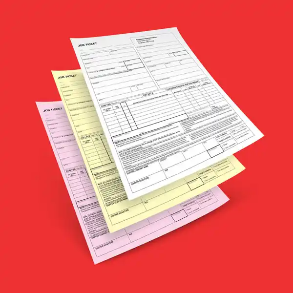 Custom Printed 2-part NCR Form Pads with Wraparound Cover on High Quality Materials 2 Custom Printed 2-part NCR Form Pads with Wraparound Cover on High Quality Materials 2
