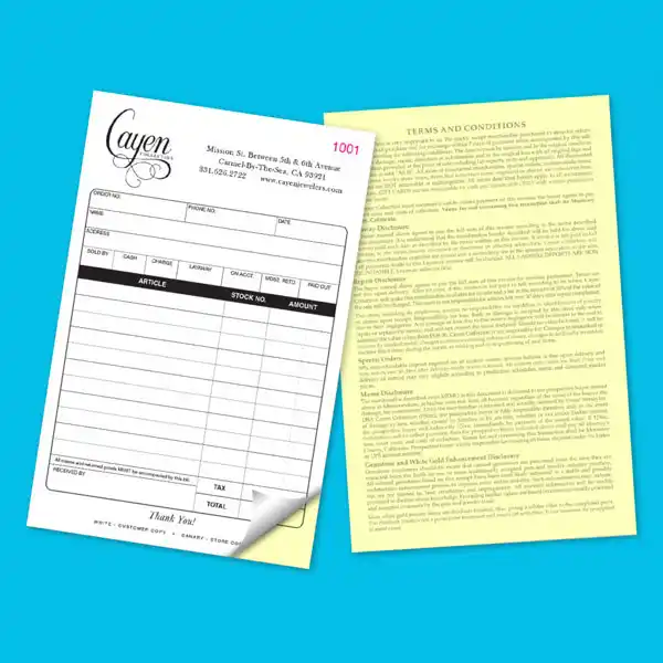 Custom Printed 2-part NCR Forms with Variable Numbering on High Quality Materials 1 Custom Printed 2-part NCR Forms with Variable Numbering on High Quality Materials 1