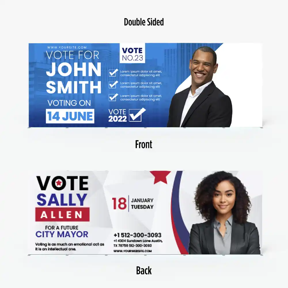 Custom Printed 20 ft Political Fabric Backdrop on High Quality Materials 1 Custom Printed 20 ft Political Fabric Backdrop on High Quality Materials 1