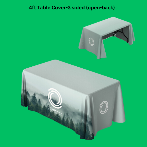 Custom Printed 4 ft Table Cover on High Quality Materials 2 Custom Printed 4 ft Table Cover on High Quality Materials 2