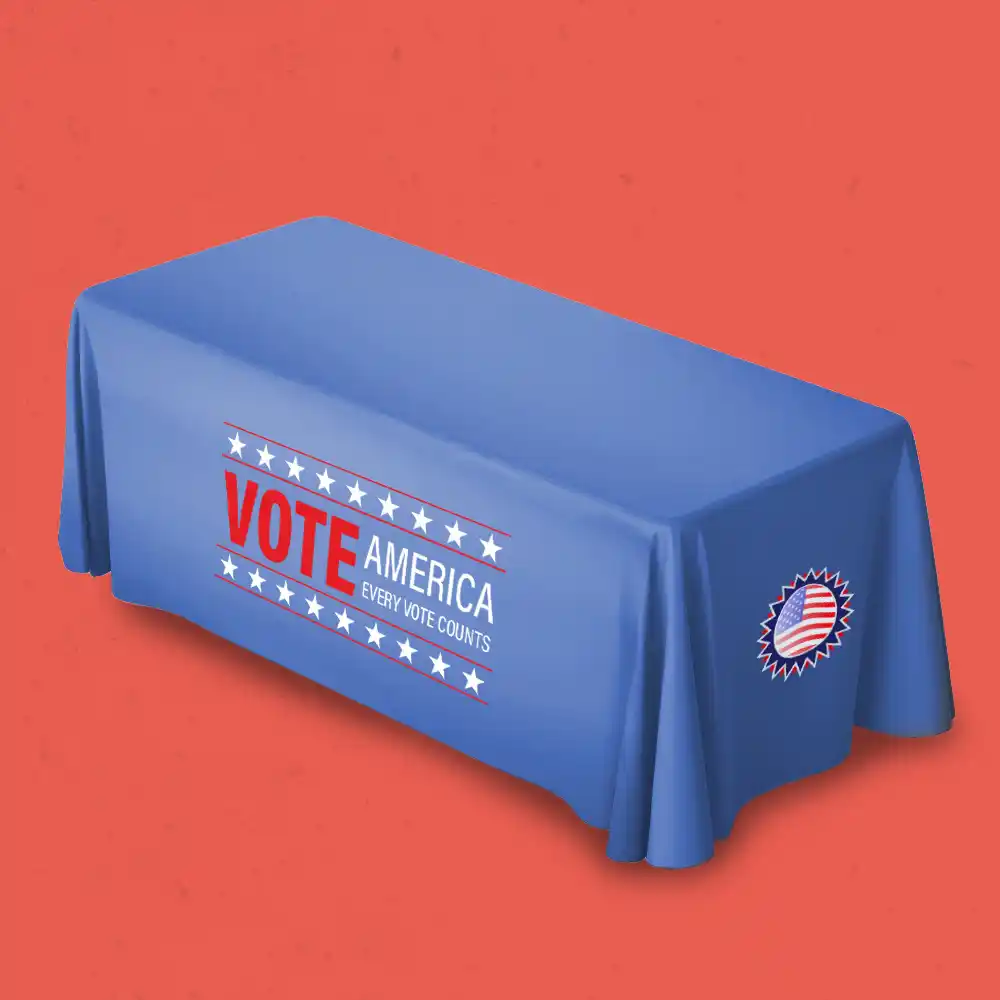 Custom Printed 6 ft Political Table Cover on High Quality Materials 1 Custom Printed 6 ft Political Table Cover on High Quality Materials 1
