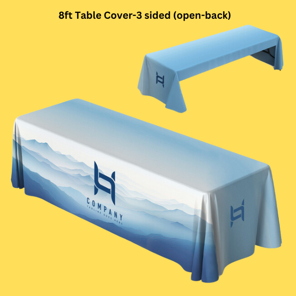 Custom Printed 8 ft Table Cover on High Quality Materials 2 Custom Printed 8 ft Table Cover on High Quality Materials 2