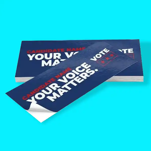 Custom Printed Campaign Bumper Stickers on High Quality Materials 1 Custom Printed Campaign Bumper Stickers on High Quality Materials 1