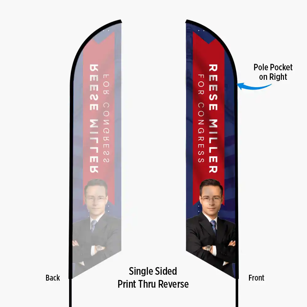 Custom Printed Campaign Feather Flag on High Quality Materials 2 Custom Printed Campaign Feather Flag on High Quality Materials 2