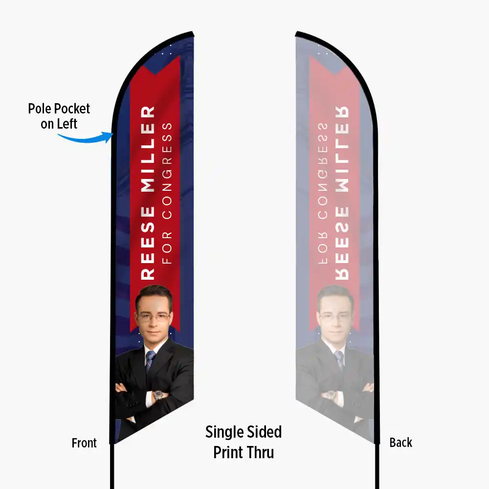 Custom Printed Campaign Feather Flag on High Quality Materials 8 Custom Printed Campaign Feather Flag on High Quality Materials 8