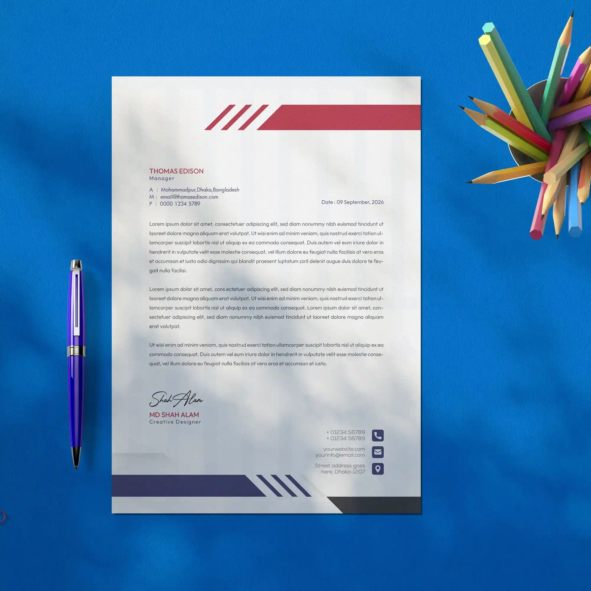Custom Printed Campaign Letterhead on High Quality Materials 1 Custom Printed Campaign Letterhead on High Quality Materials 1