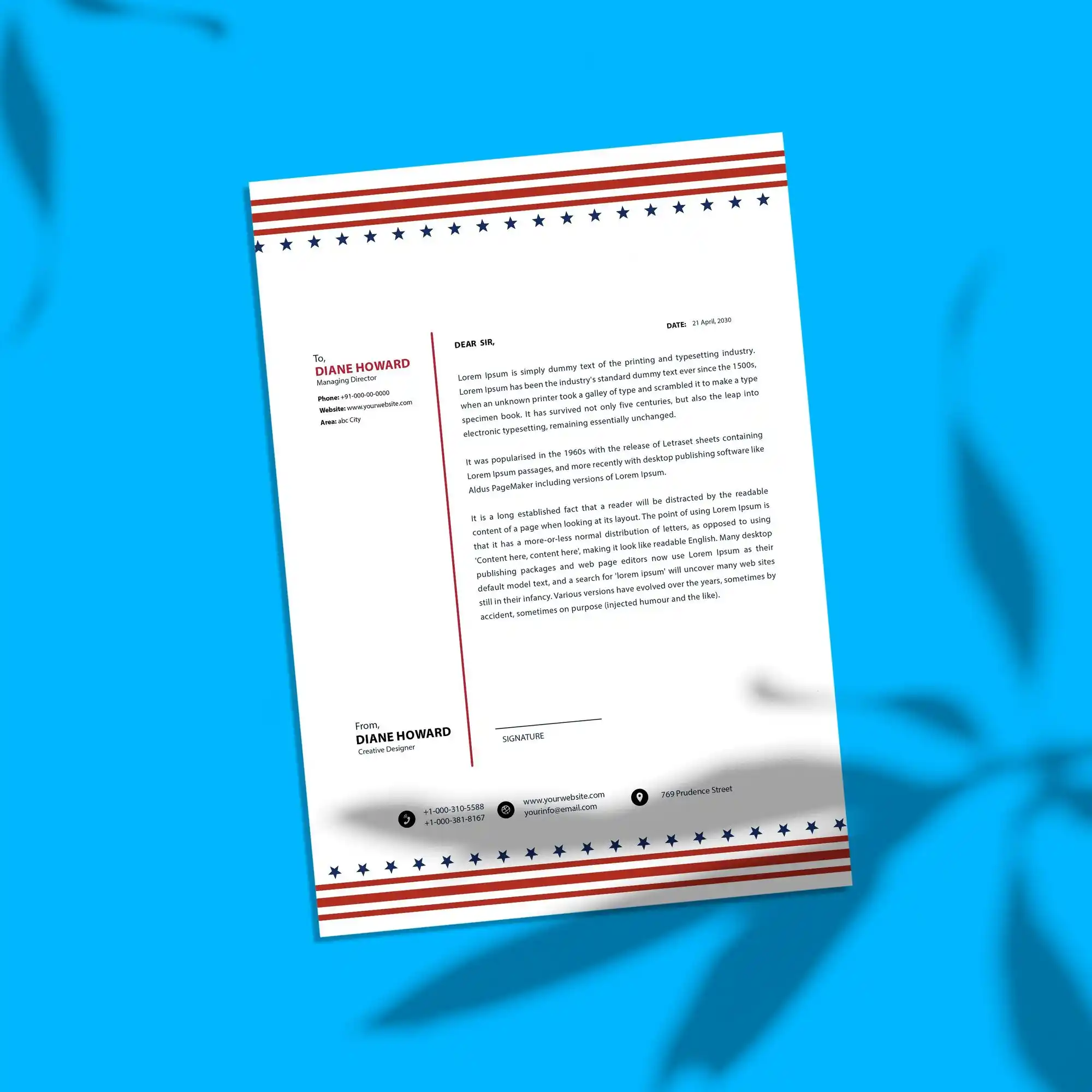 Custom Printed Campaign Letterhead on High Quality Materials 2 Custom Printed Campaign Letterhead on High Quality Materials 2