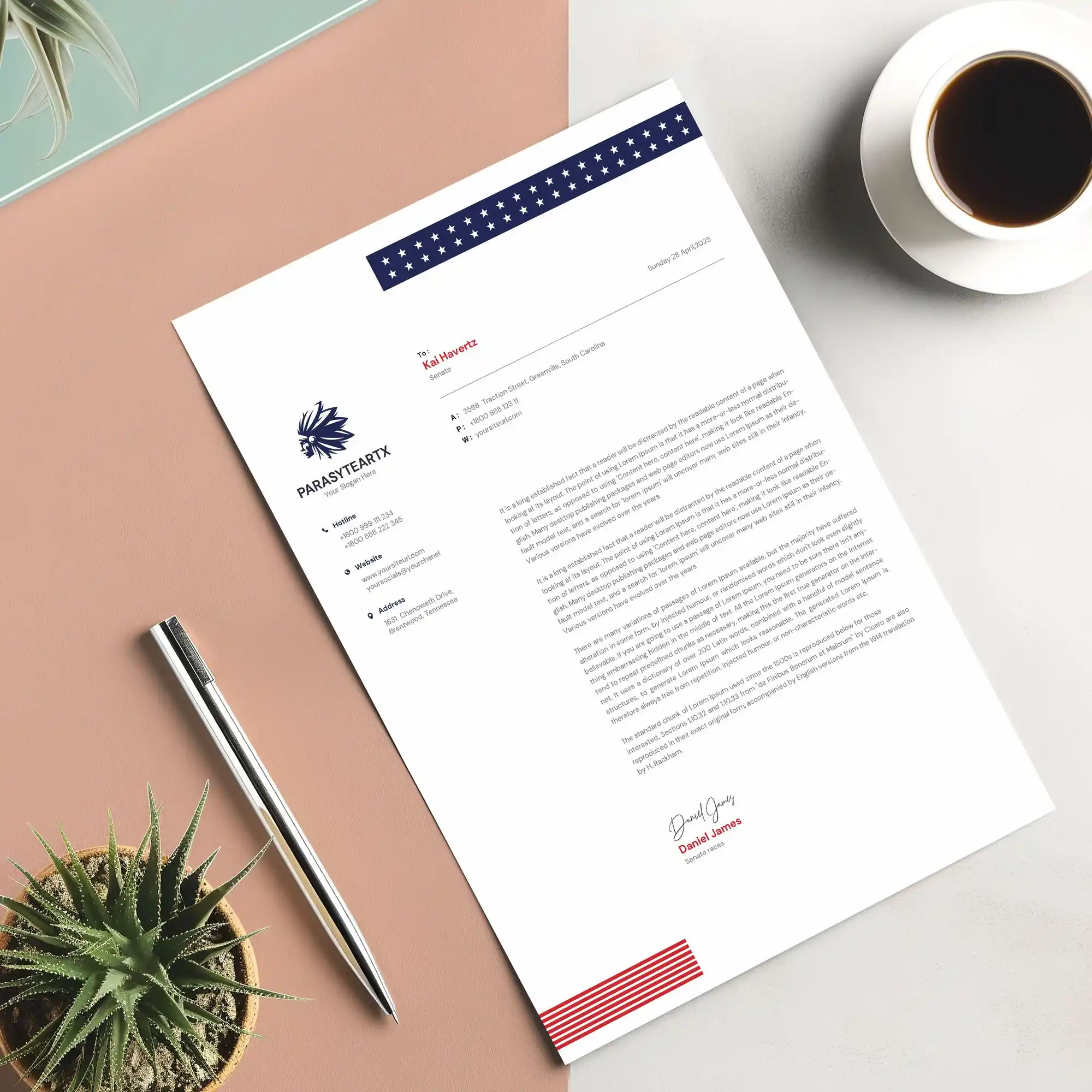 Custom Printed Campaign Letterhead on High Quality Materials 3 Custom Printed Campaign Letterhead on High Quality Materials 3