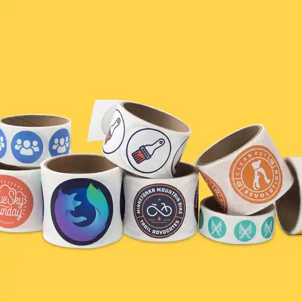 Custom Printed Circle Stickers on High Quality Materials 2 Custom Printed Circle Stickers on High Quality Materials 2