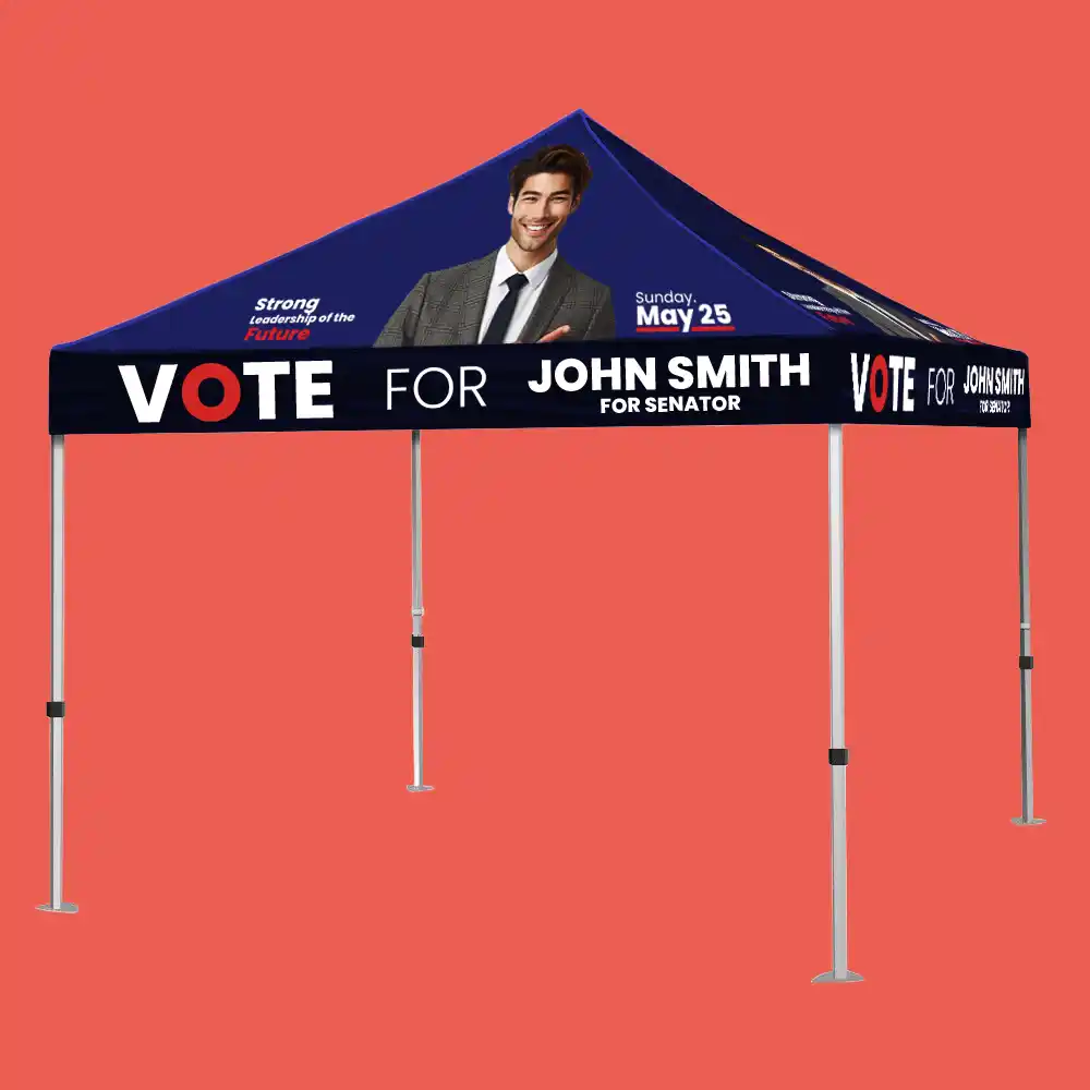 Custom Printed Custom Political Campaign Tent on High Quality Materials 1 Custom Printed Custom Political Campaign Tent on High Quality Materials 1