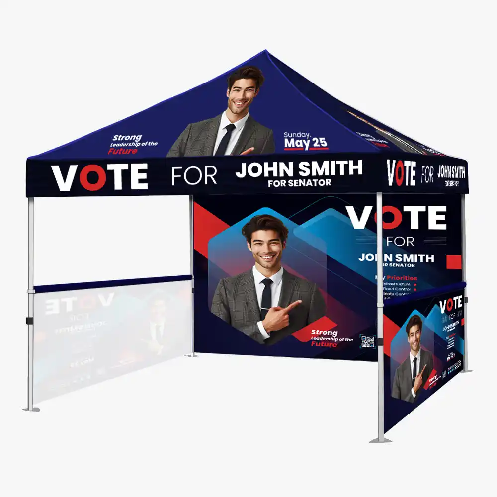Custom Printed Custom Political Campaign Tent on High Quality Materials 2 Custom Printed Custom Political Campaign Tent on High Quality Materials 2