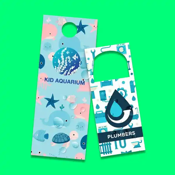 Custom Printed Durable Door Hangers on High Quality Materials 1 Custom Printed Durable Door Hangers on High Quality Materials 1