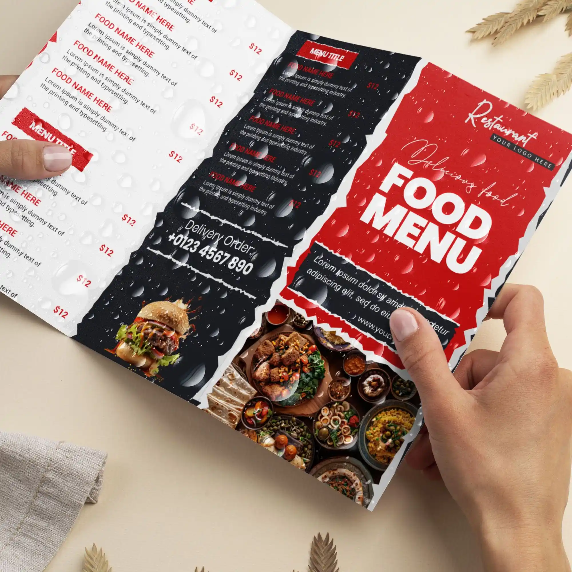 Custom Printed Durable Synthetic Menus on High Quality Materials 2 Custom Printed Durable Synthetic Menus on High Quality Materials 2