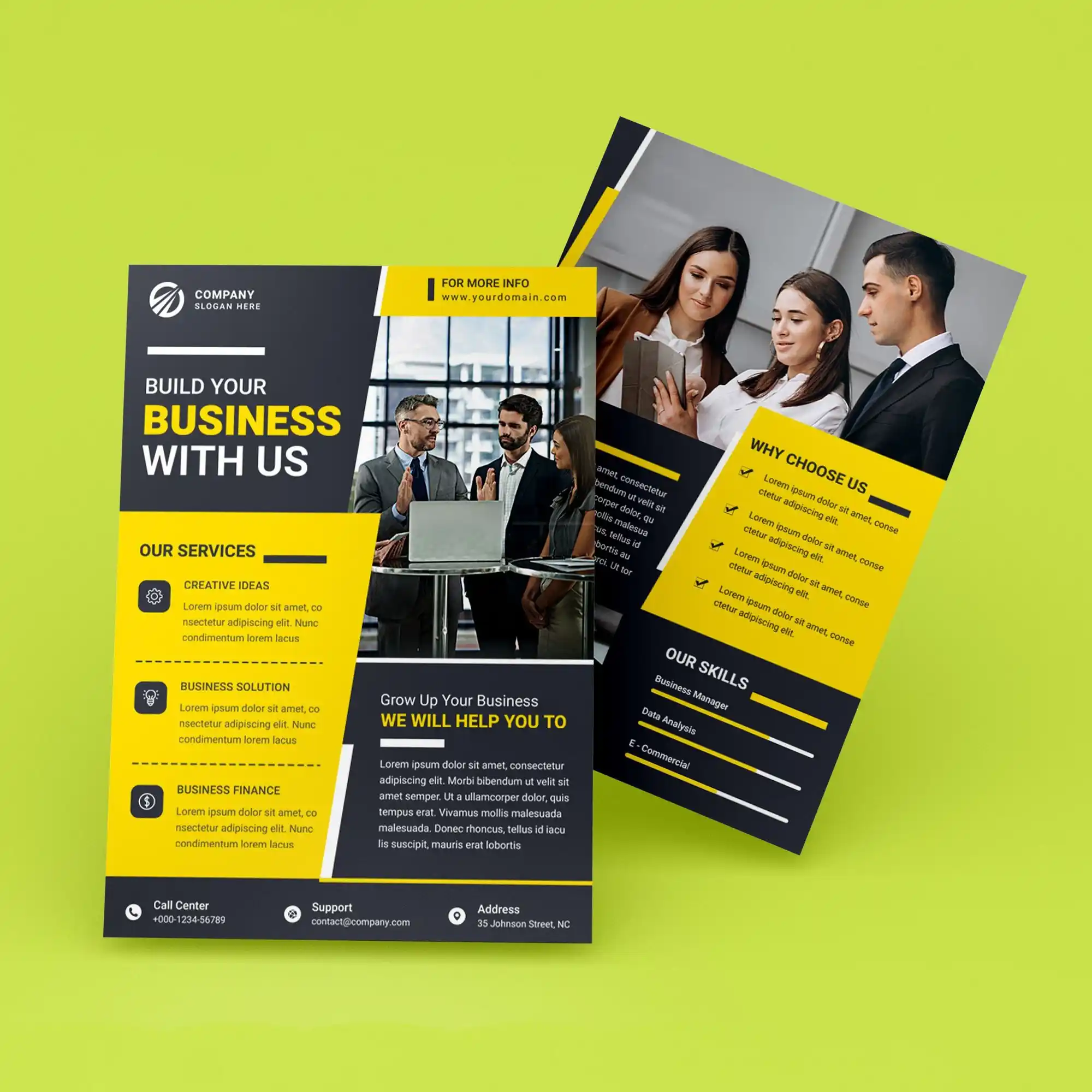 Custom Printed Flat Brochures on High Quality Materials 1 Custom Printed Flat Brochures on High Quality Materials 1