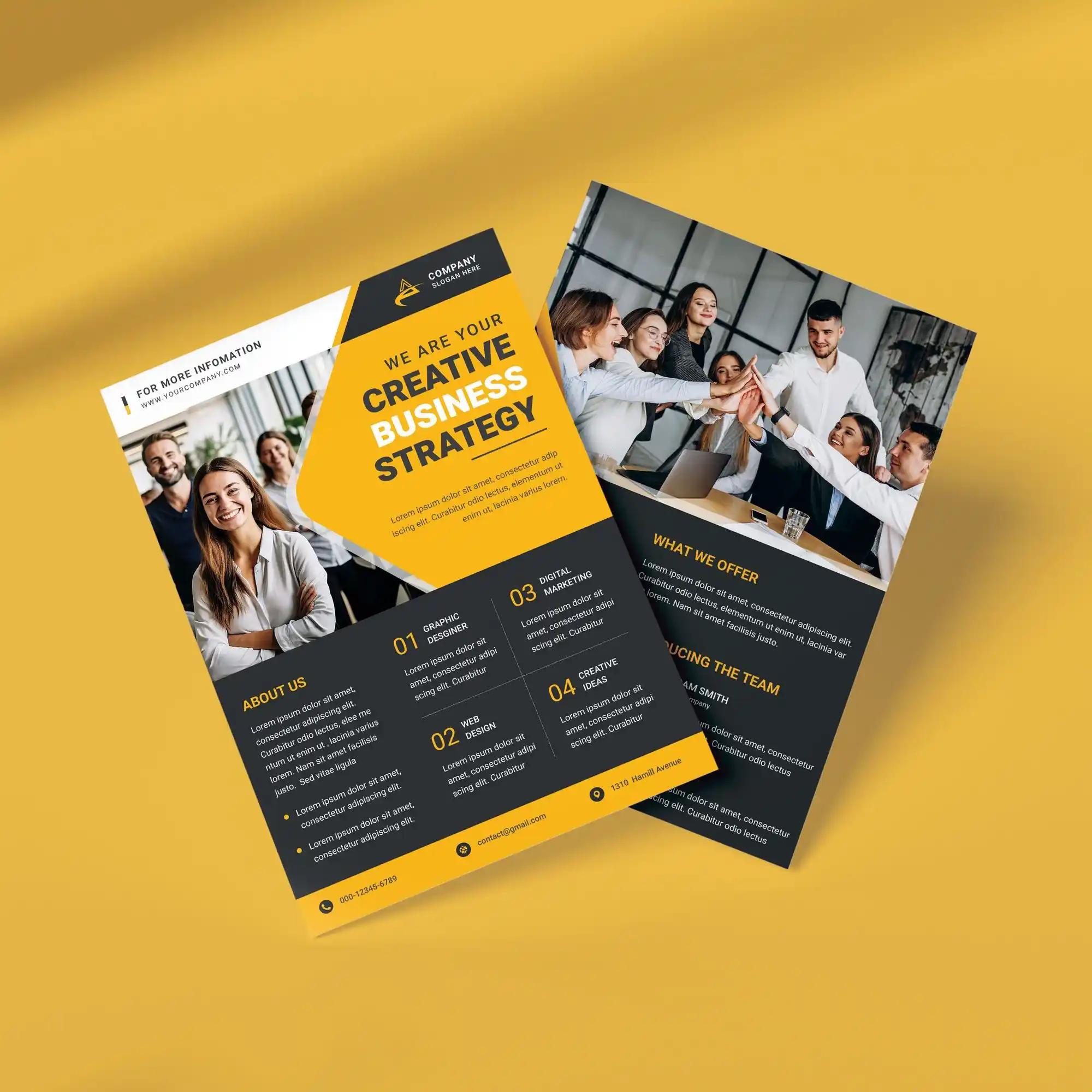 Custom Printed Flat Brochures on High Quality Materials 2 Custom Printed Flat Brochures on High Quality Materials 2