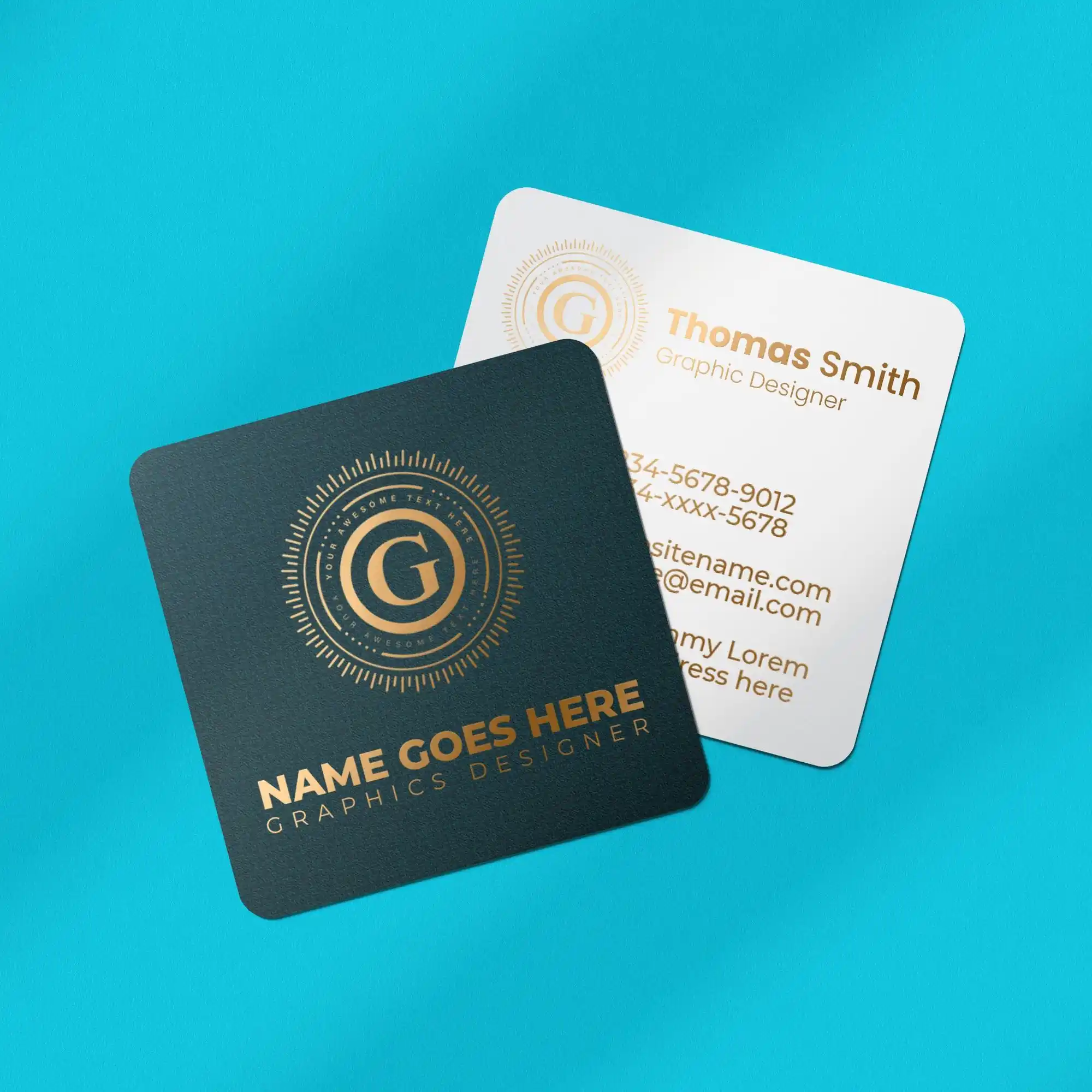 Custom Printed Foil Social Cards on High Quality Materials 1 Custom Printed Foil Social Cards on High Quality Materials 1