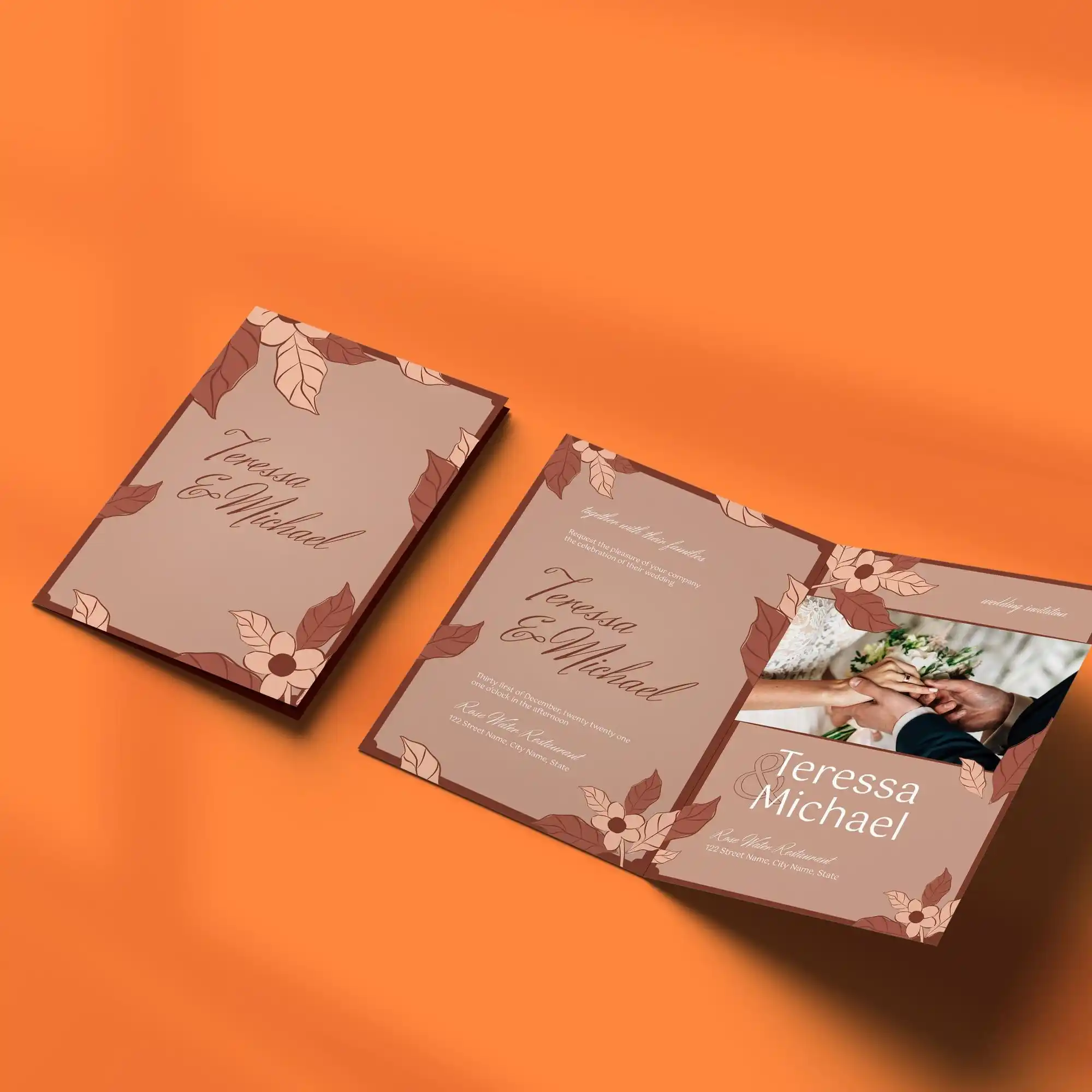 Custom Printed Folded Invitations on High Quality Materials 3 Custom Printed Folded Invitations on High Quality Materials 3