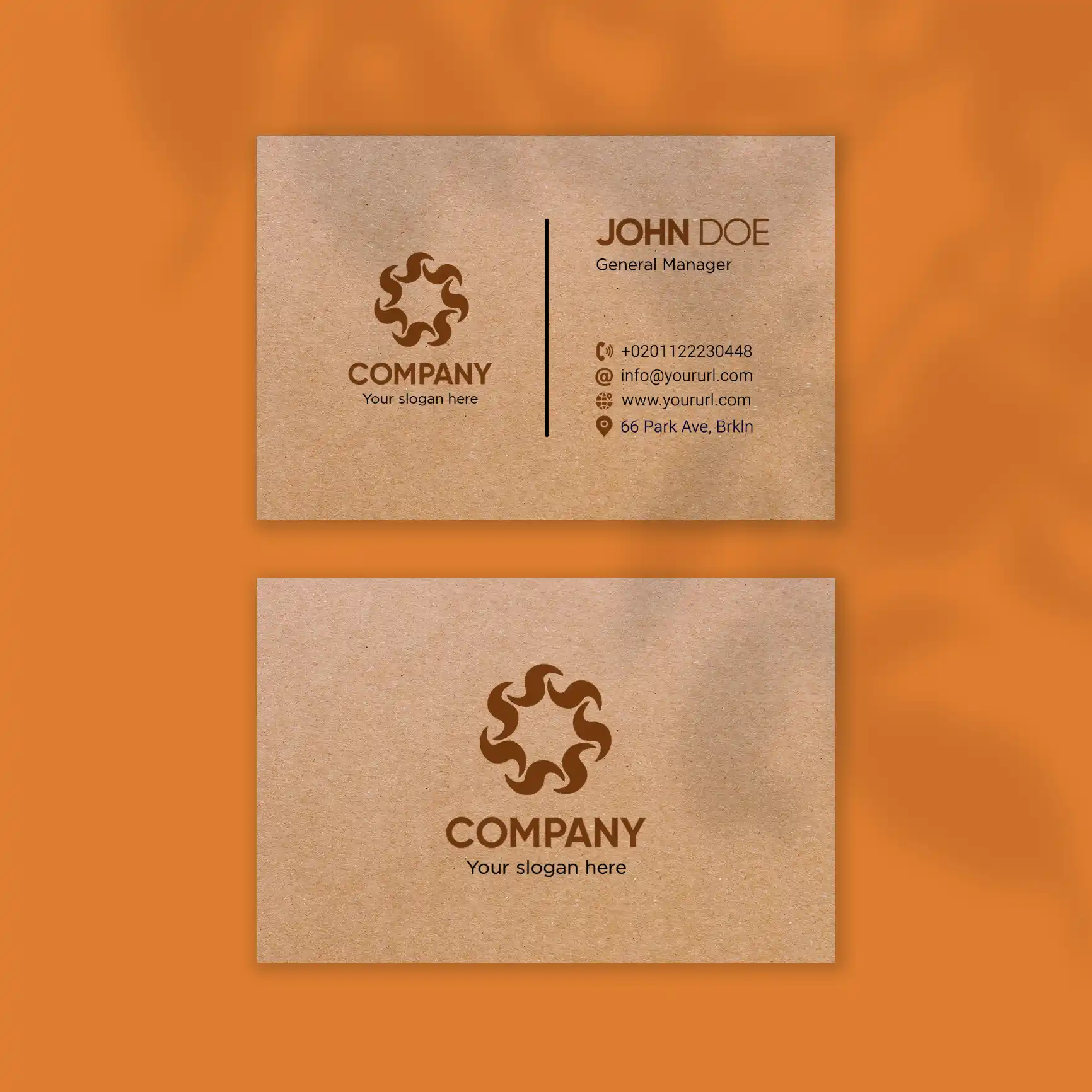 Custom Printed Kraft Business Cards on High Quality Materials 2 Custom Printed Kraft Business Cards on High Quality Materials 2