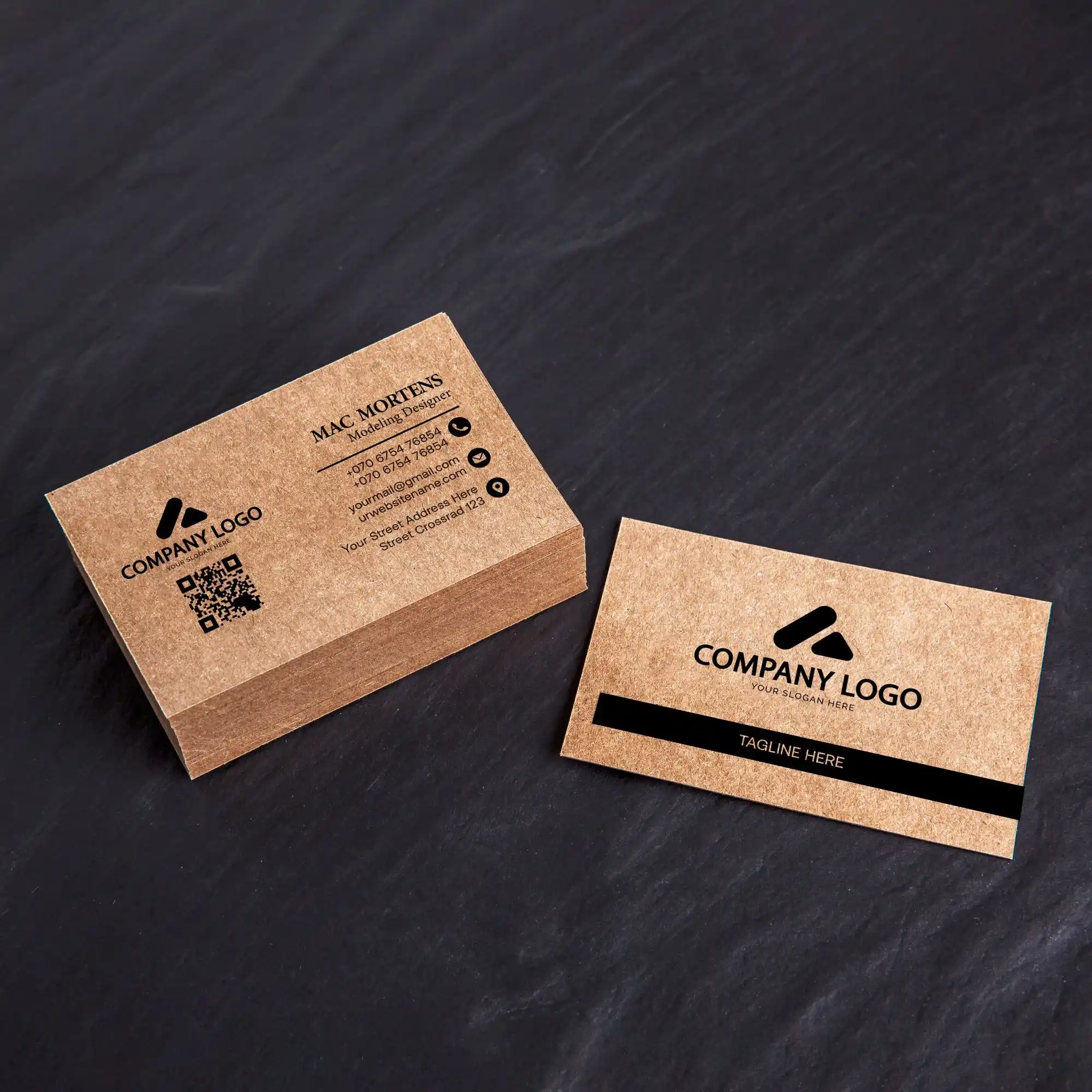 Custom Printed Kraft Business Cards on High Quality Materials 3 Custom Printed Kraft Business Cards on High Quality Materials 3