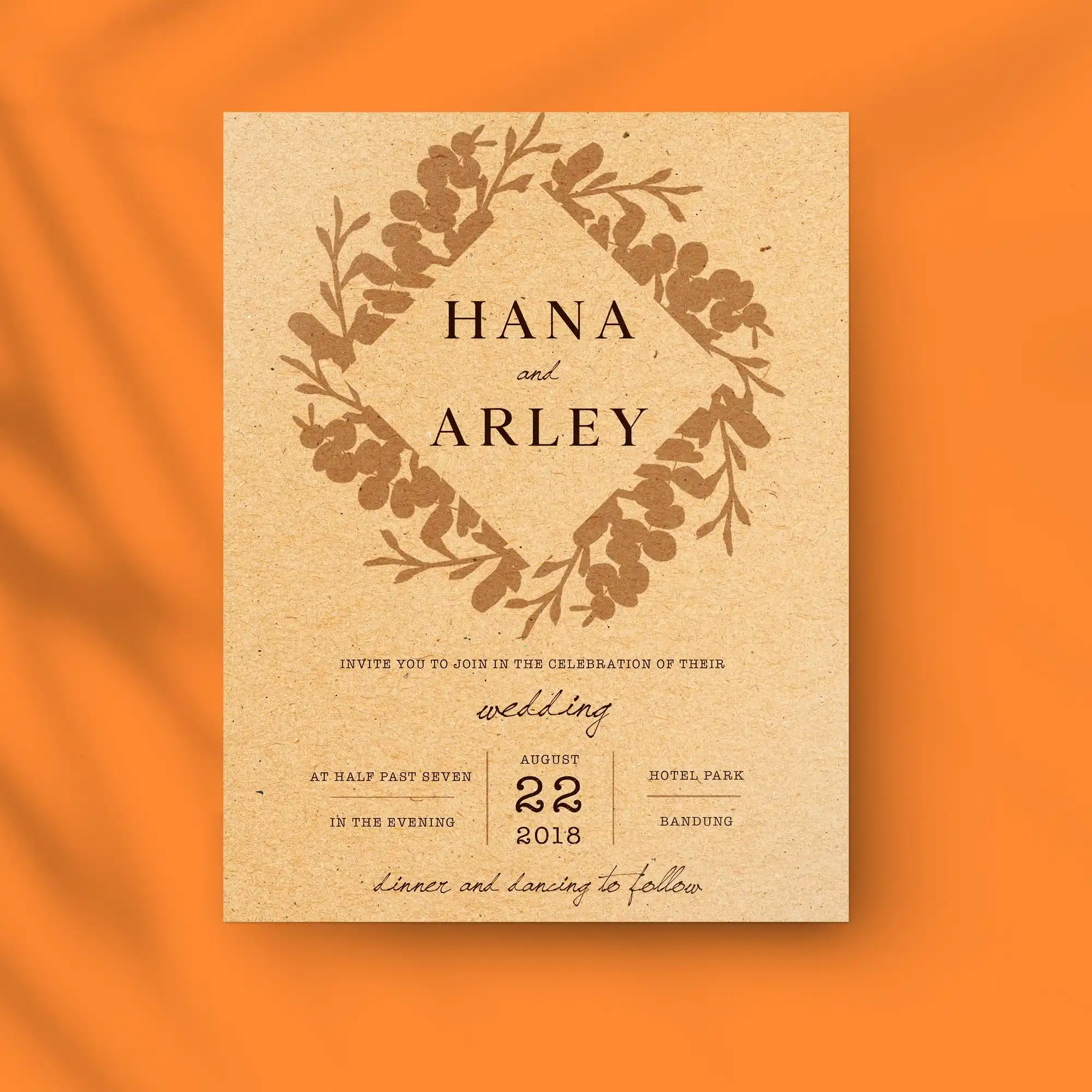Custom Printed Kraft Invitations on High Quality Materials 2 Custom Printed Kraft Invitations on High Quality Materials 2