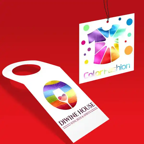 Custom Printed Metallic Print Hang Tags on High Quality Materials 1 Custom Printed Metallic Print Hang Tags on High Quality Materials 1