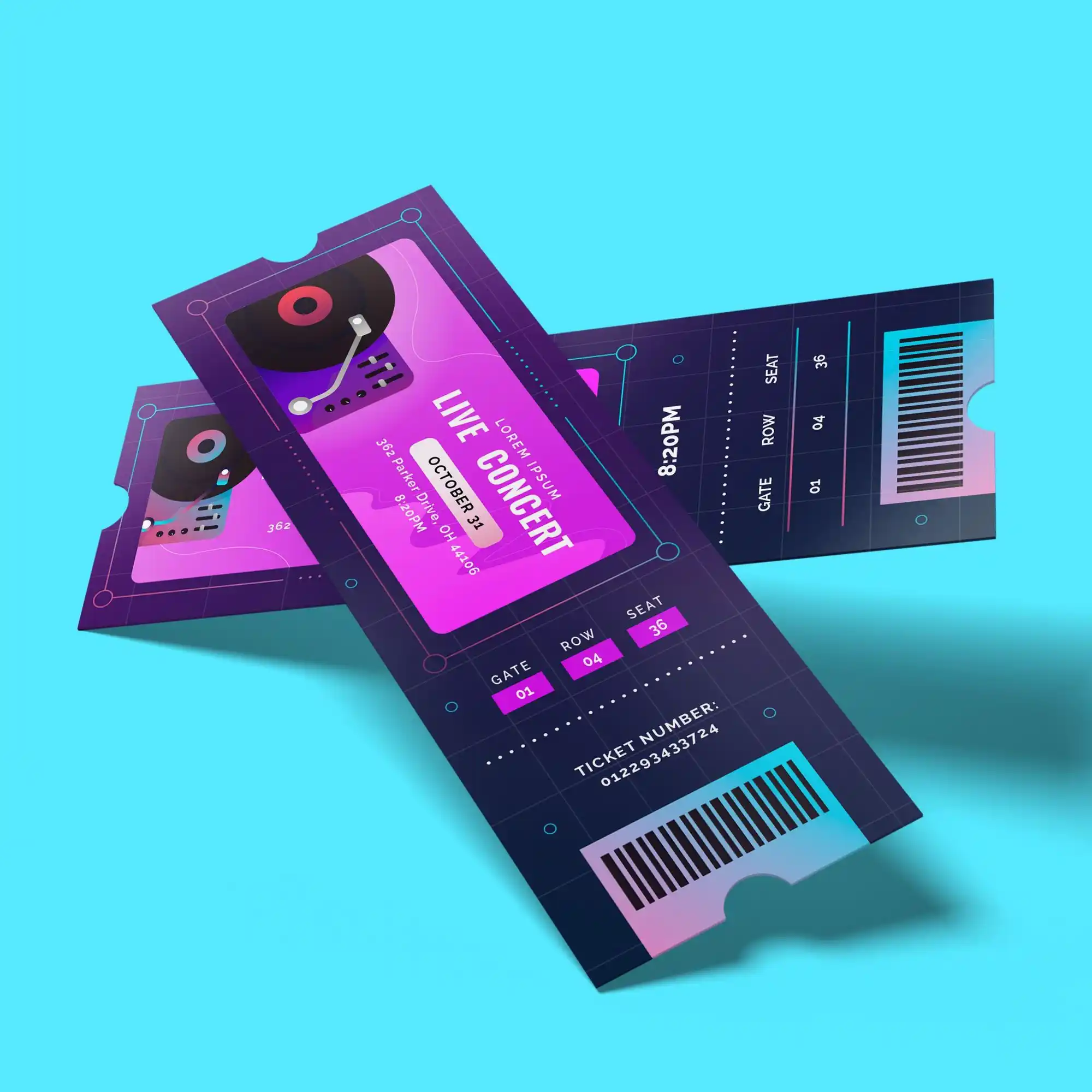 Custom Printed Numbered Event Tickets on High Quality Materials 1 Custom Printed Numbered Event Tickets on High Quality Materials 1