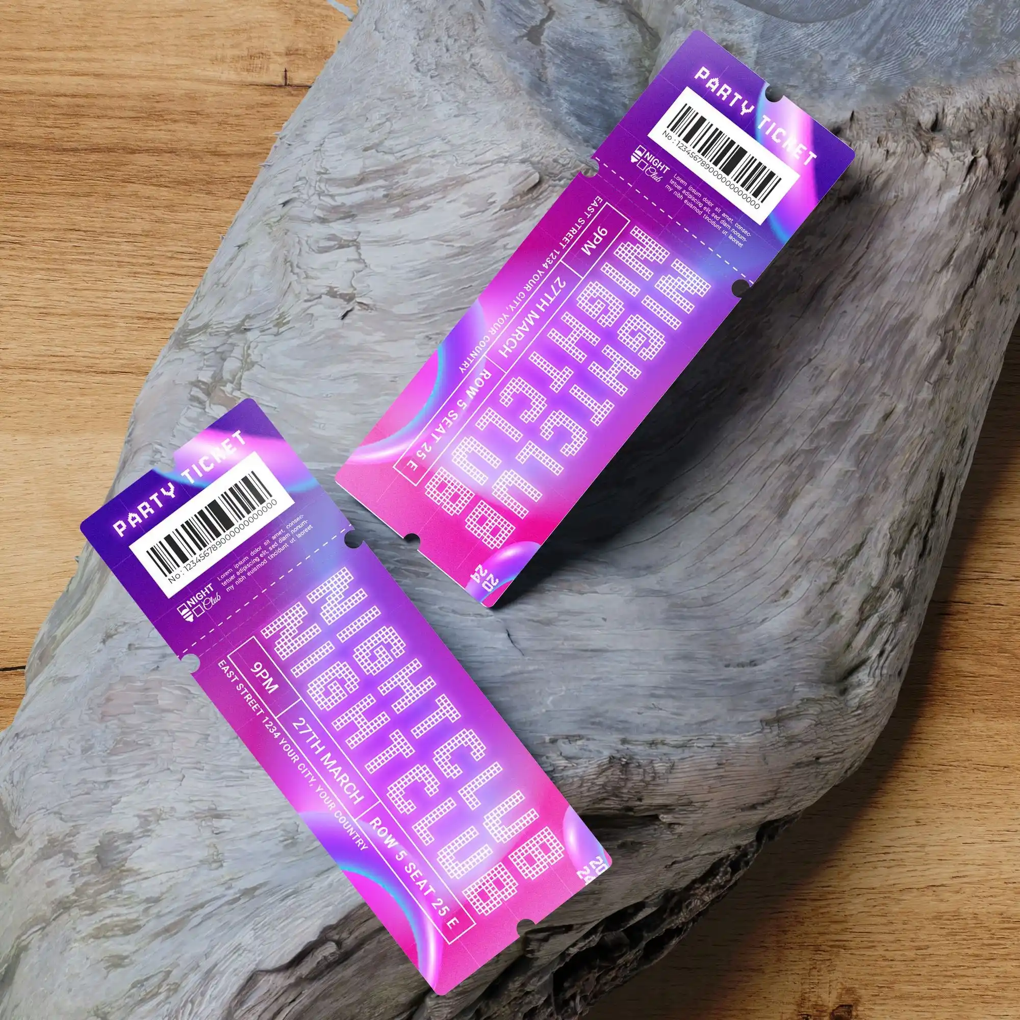 Custom Printed Numbered Event Tickets on High Quality Materials 2 Custom Printed Numbered Event Tickets on High Quality Materials 2