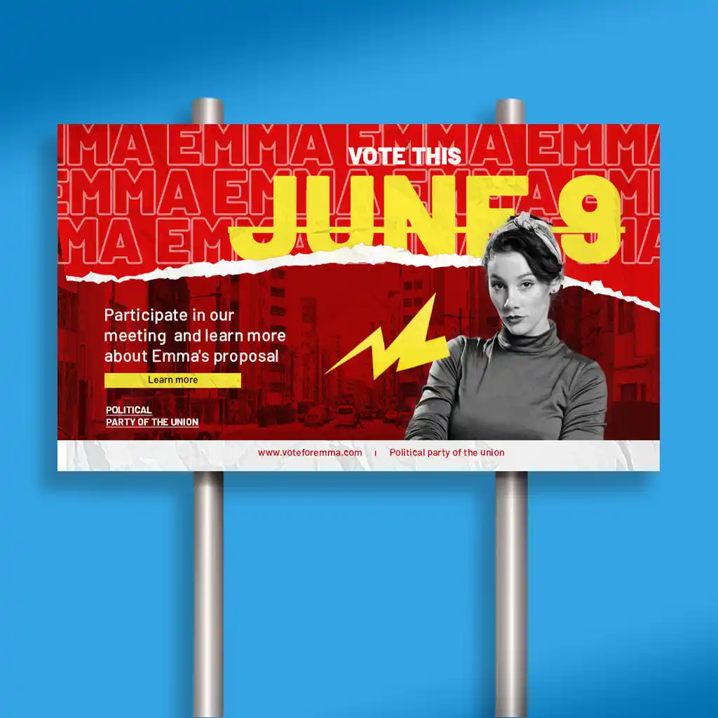 Custom Printed Oversized Political Road Signs on High Quality Materials 3 Custom Printed Oversized Political Road Signs on High Quality Materials 3