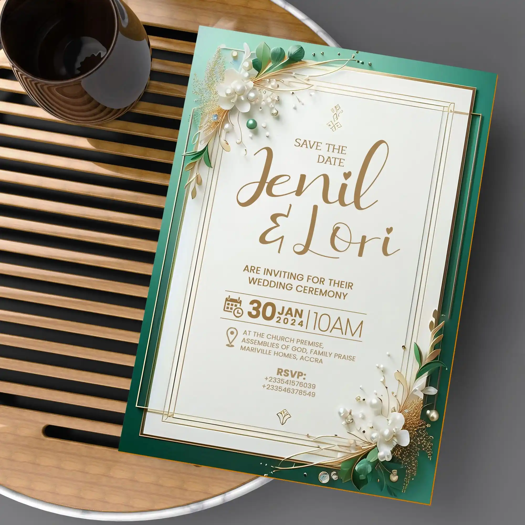 Custom Printed Painted Edge Invitations on High Quality Materials 4 Custom Printed Painted Edge Invitations on High Quality Materials 4