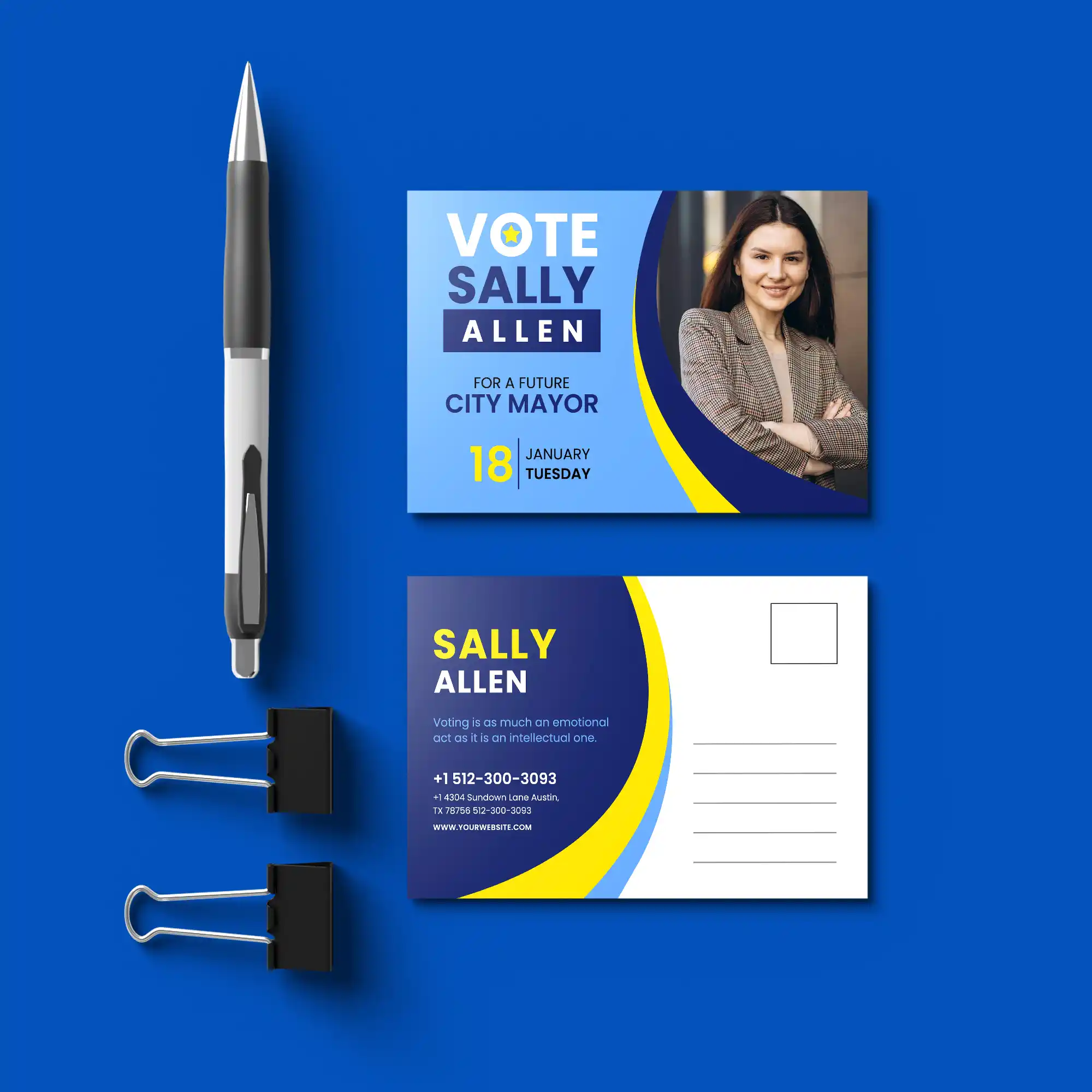 Custom Printed Political Campaign Postcards on High Quality Materials 3 Custom Printed Political Campaign Postcards on High Quality Materials 3