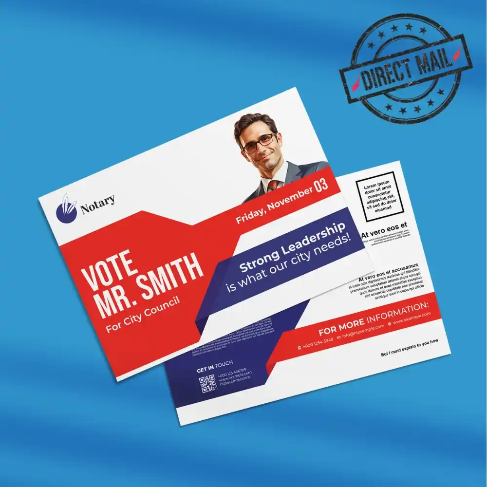 Custom Printed Political Direct Mail Postcards on High Quality Materials 1 Custom Printed Political Direct Mail Postcards on High Quality Materials 1