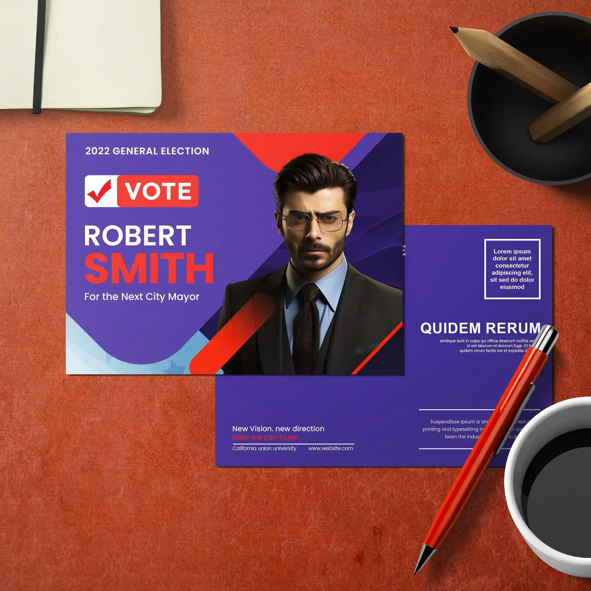 Custom Printed Political Direct Mail Postcards on High Quality Materials 2 Custom Printed Political Direct Mail Postcards on High Quality Materials 2