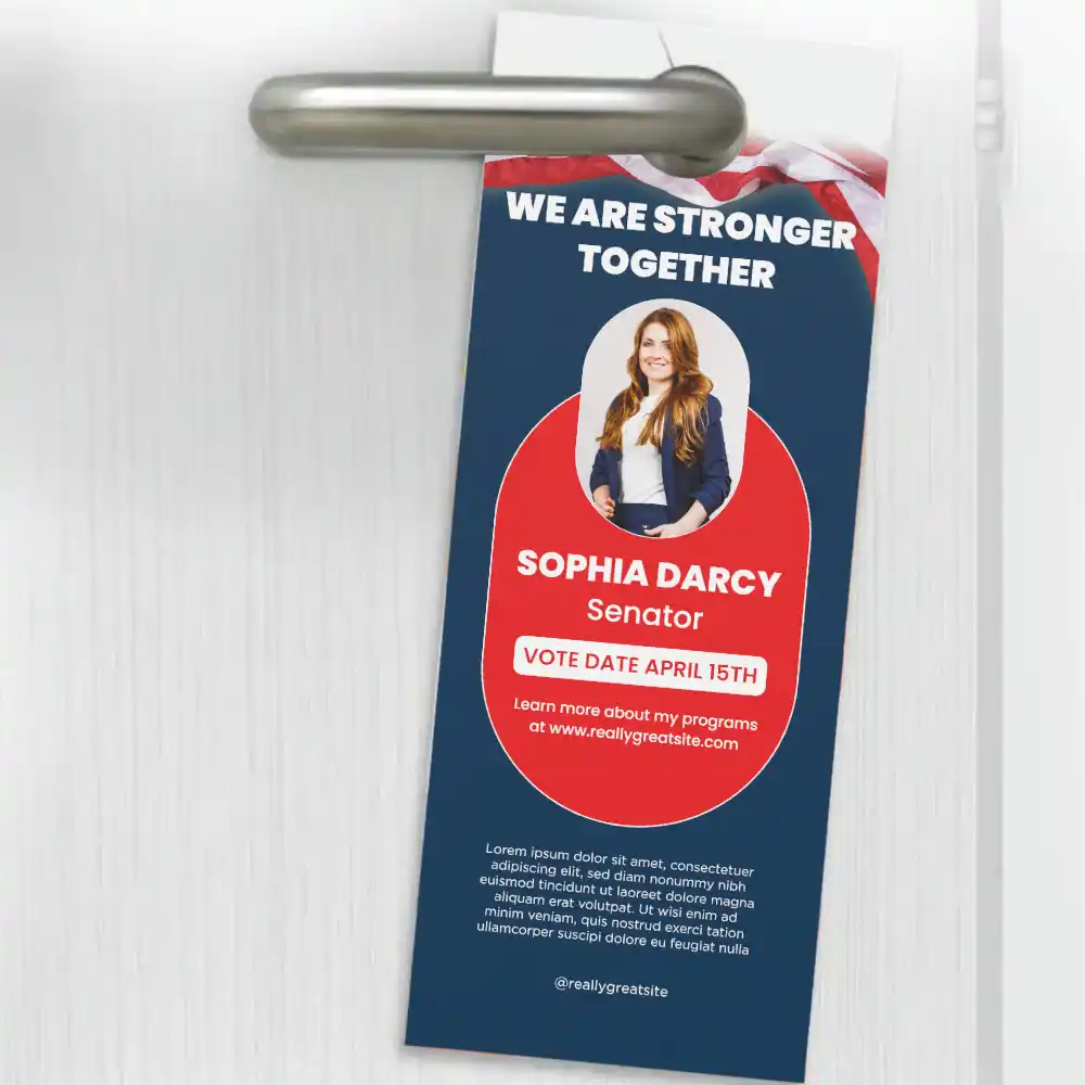 Custom Printed Political Door Hangers on High Quality Materials 2 Custom Printed Political Door Hangers on High Quality Materials 2