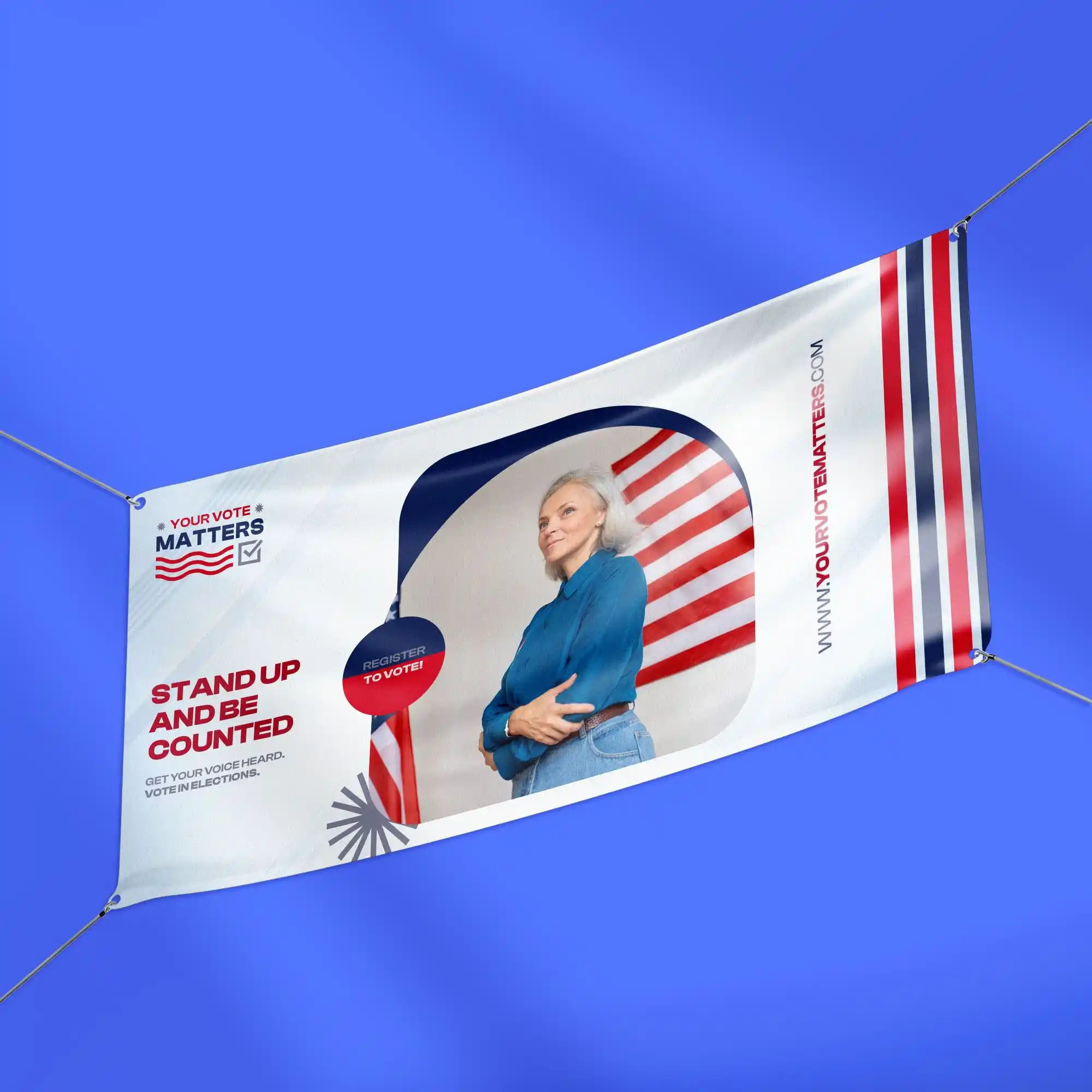 Custom Printed Political Indoor Banners on High Quality Materials 1 Custom Printed Political Indoor Banners on High Quality Materials 1