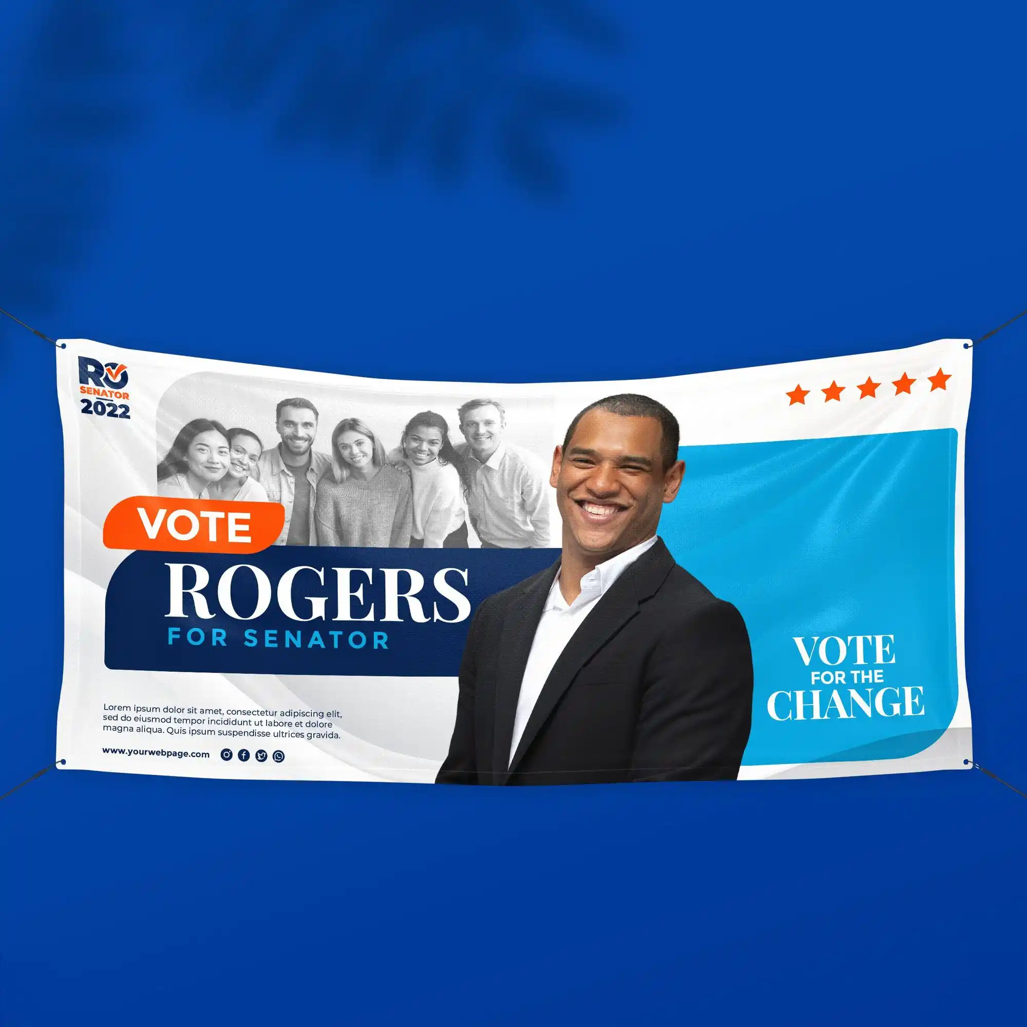 Custom Printed Political Indoor Banners on High Quality Materials 2 Custom Printed Political Indoor Banners on High Quality Materials 2