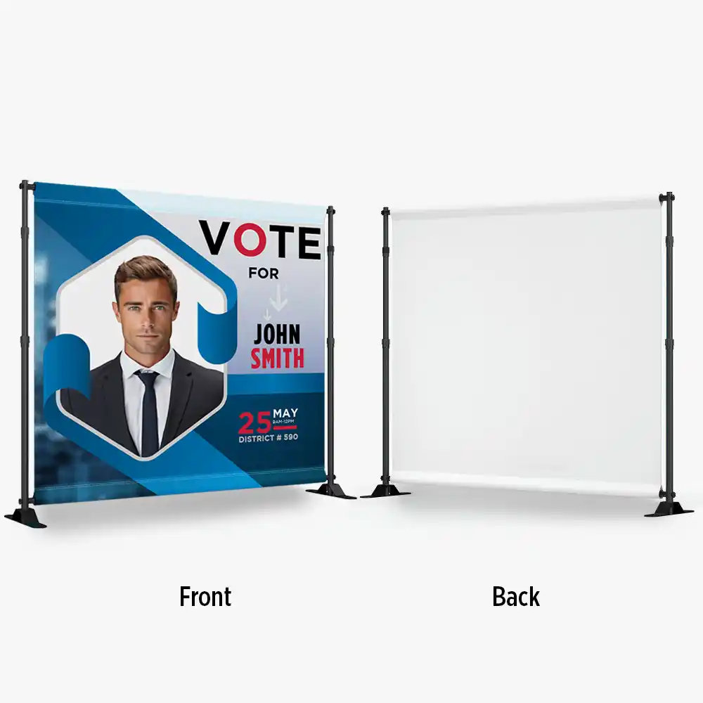 Custom Printed Political Step and Repeat Backdrop on High Quality Materials 2 Custom Printed Political Step and Repeat Backdrop on High Quality Materials 2