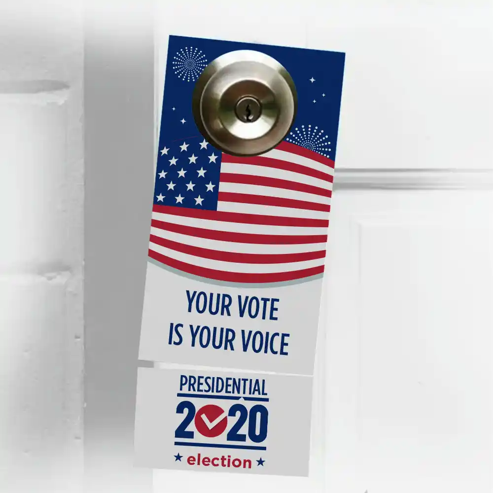 Custom Printed Political Tearoff Door Hangers on High Quality Materials 2 Custom Printed Political Tearoff Door Hangers on High Quality Materials 2