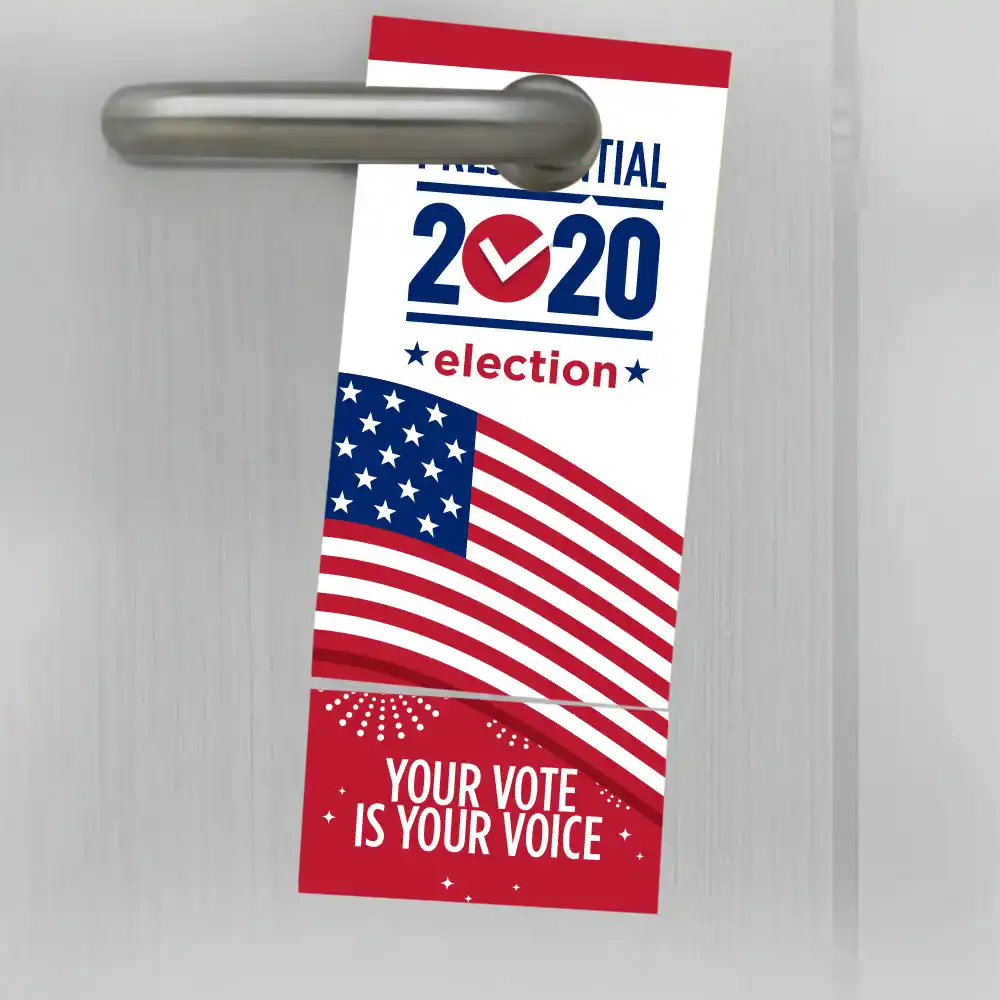 Custom Printed Political Tearoff Door Hangers on High Quality Materials 3 Custom Printed Political Tearoff Door Hangers on High Quality Materials 3