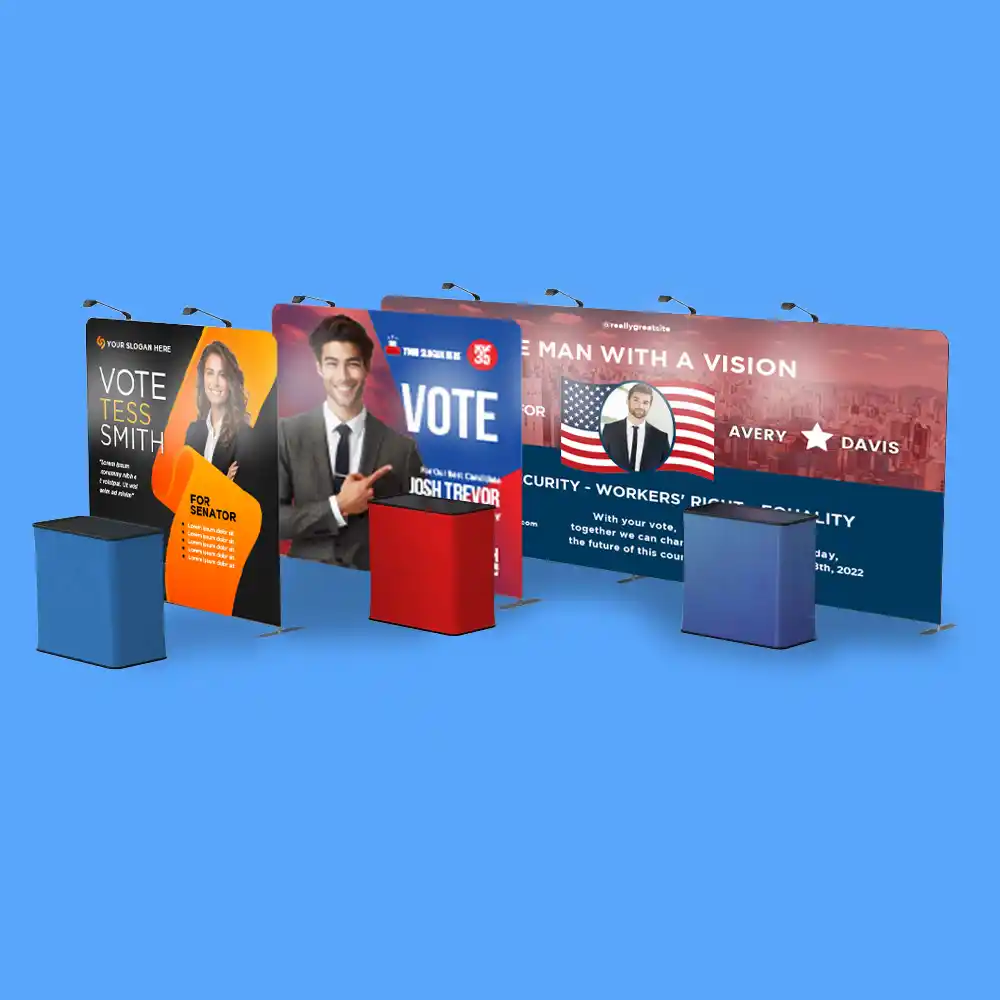 Custom Printed Political Tension Fabric Backdrops on High Quality Materials 1 Custom Printed Political Tension Fabric Backdrops on High Quality Materials 1