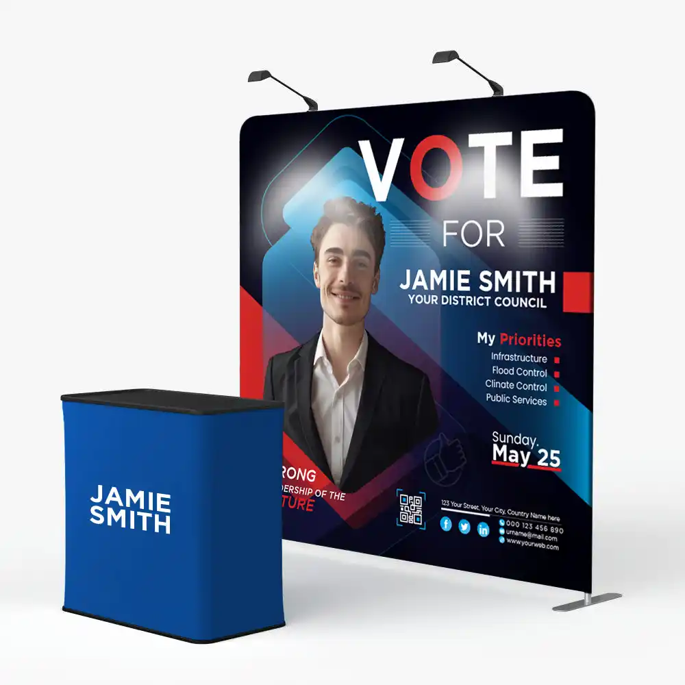 Custom Printed Political Tension Fabric Backdrops on High Quality Materials 2 Custom Printed Political Tension Fabric Backdrops on High Quality Materials 2