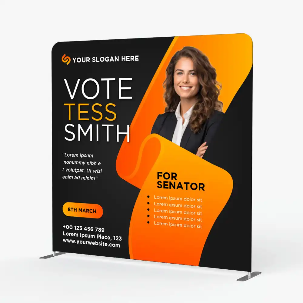 Custom Printed Political Tension Fabric Backdrops on High Quality Materials 6 Custom Printed Political Tension Fabric Backdrops on High Quality Materials 6