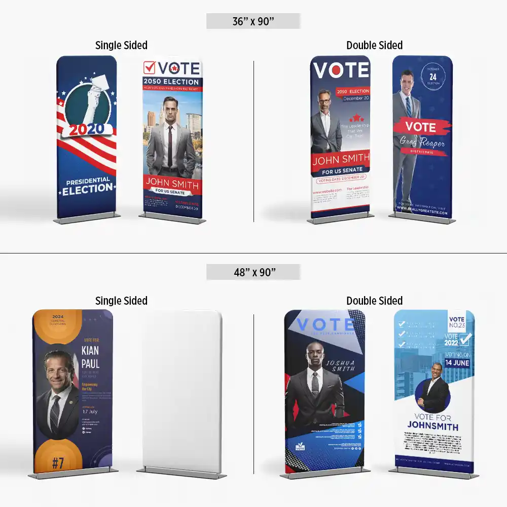 Custom Printed Political Tension Fabric Banner Stand on High Quality Materials 2 Custom Printed Political Tension Fabric Banner Stand on High Quality Materials 2