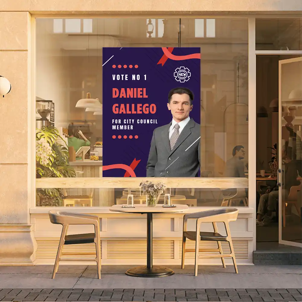 Custom Printed Political Window Clings on High Quality Materials 2 Custom Printed Political Window Clings on High Quality Materials 2