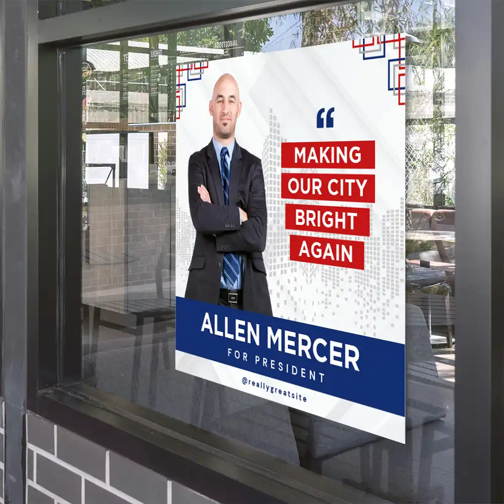 Custom Printed Political Window Clings on High Quality Materials 3 Custom Printed Political Window Clings on High Quality Materials 3