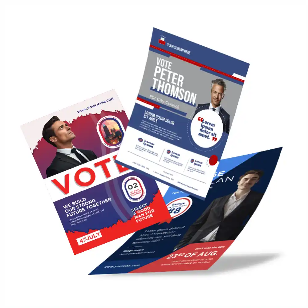 Custom Printed Political Card Stock Posters on High Quality Materials 3 Custom Printed Political Card Stock Posters on High Quality Materials 3