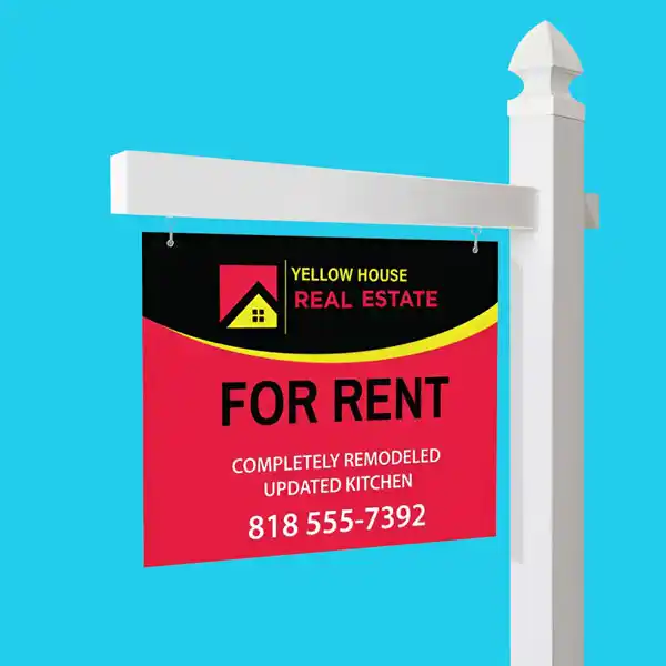 Custom Printed Real Estate Post and Sign on High Quality Materials 1 Custom Printed Real Estate Post and Sign on High Quality Materials 1