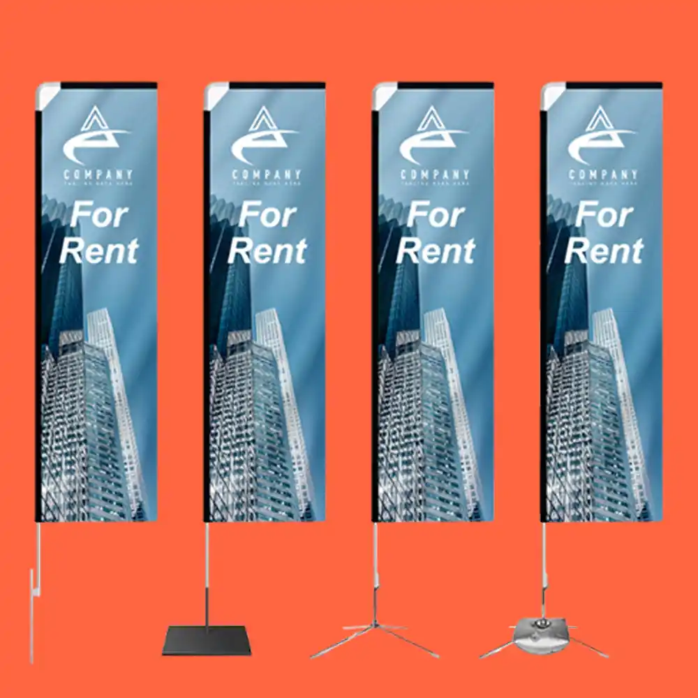 Custom Printed Rectangle Feather Flags on High Quality Materials 4 Custom Printed Rectangle Feather Flags on High Quality Materials 4