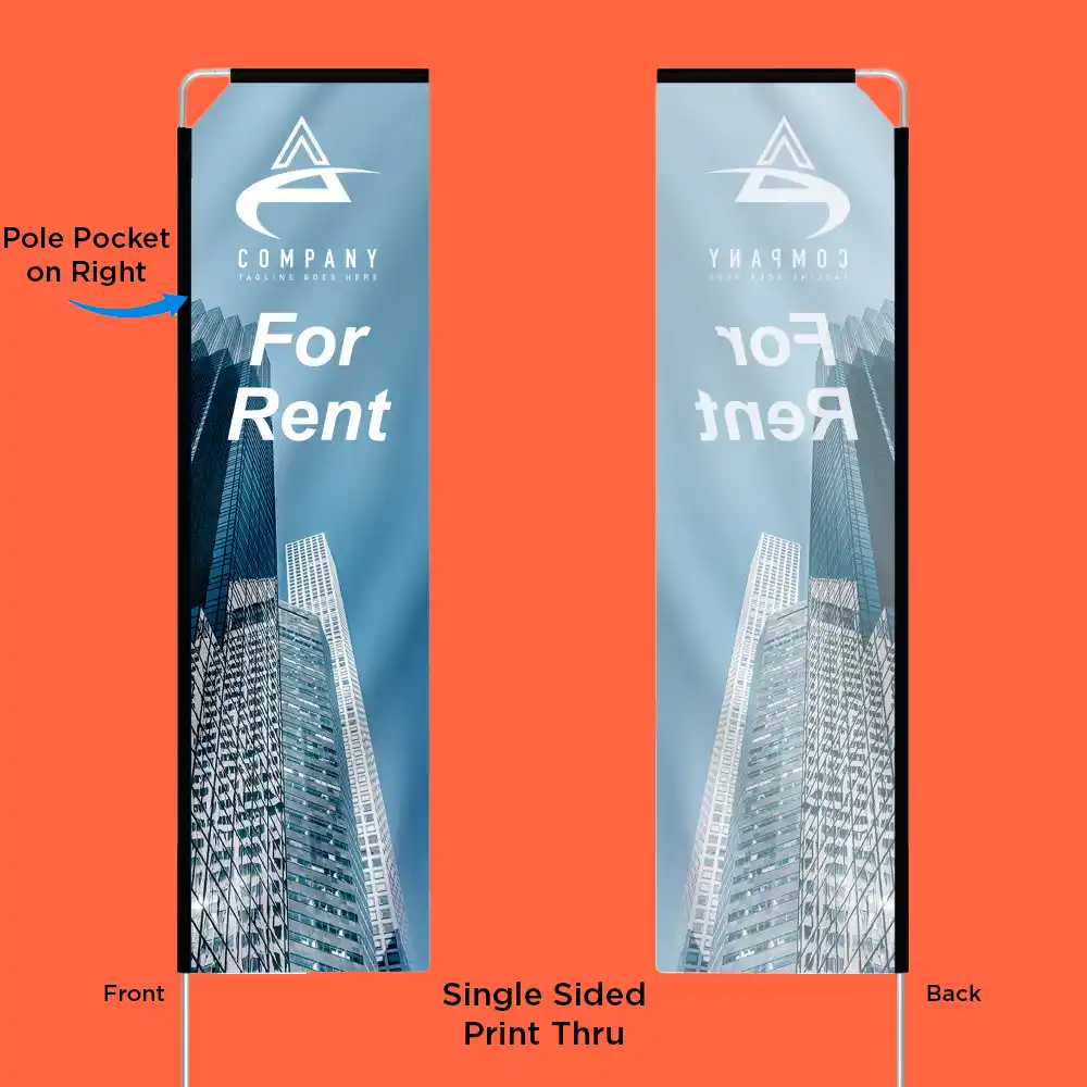 Custom Printed Rectangle Feather Flags on High Quality Materials 6 Custom Printed Rectangle Feather Flags on High Quality Materials 6